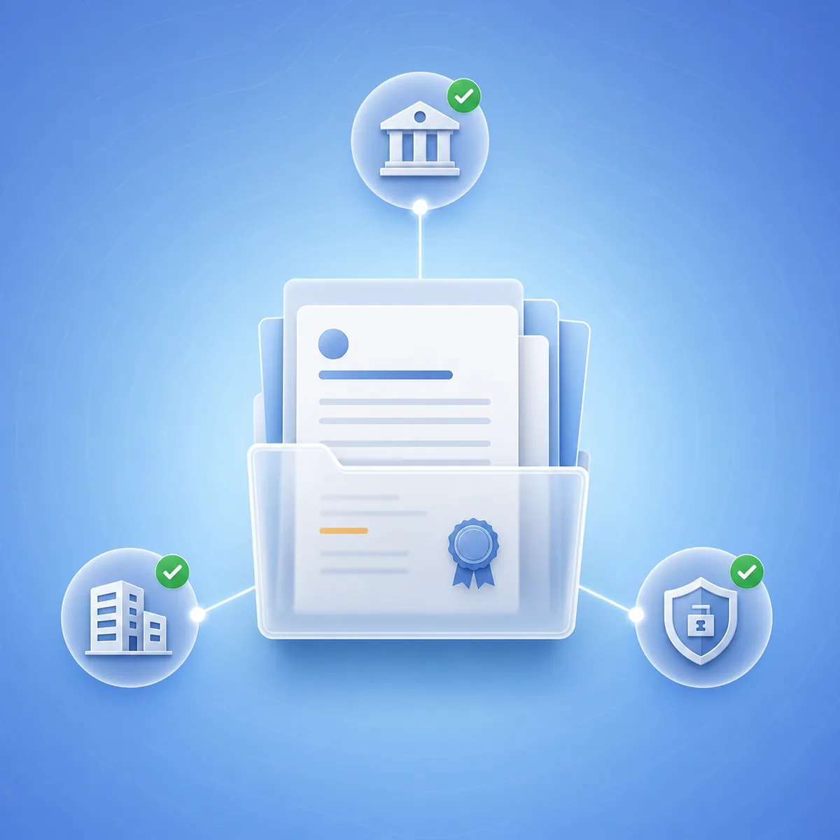 A complete project compliance packet routed to an agency portal, owner record, and audit archive with accepted receipts